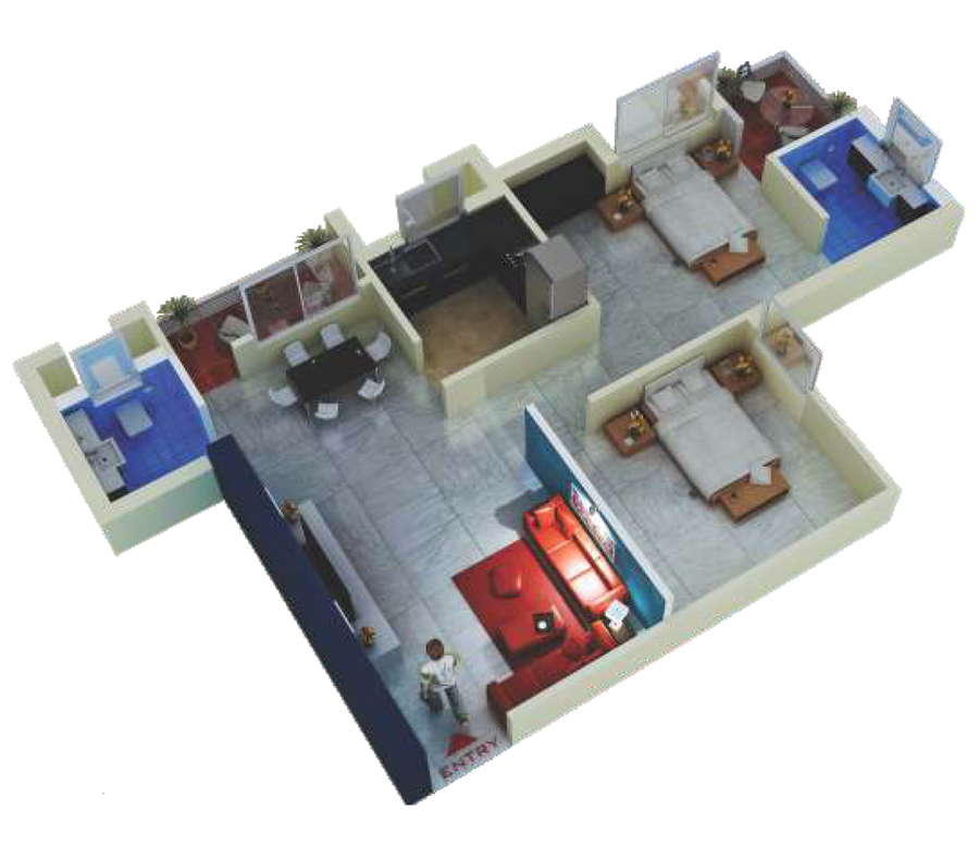 3D Floor Plan - 1